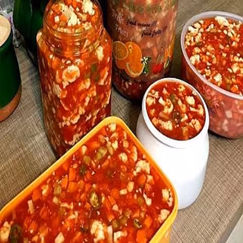 ده کیلو ترشی سالاد فصل یا زمستانی بسیار خوشمزه و بهداشتی و ارگانیک پنج کیلویی