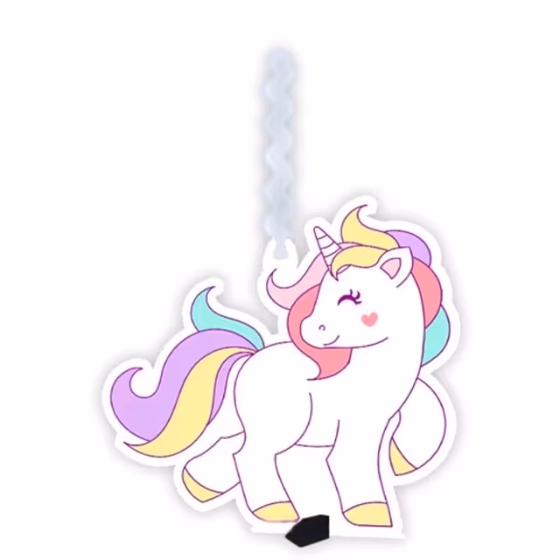 شمع شخصیت کارتونی یونیکورن(اسب تک شاخ)،جنس mdf