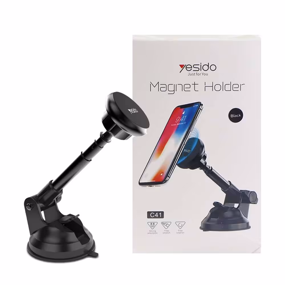 پایه نگهدارنده موبایل مغناطیسی و مکنده برند Yesido مدل C41Yesido C41 Magnetic Phone Holder