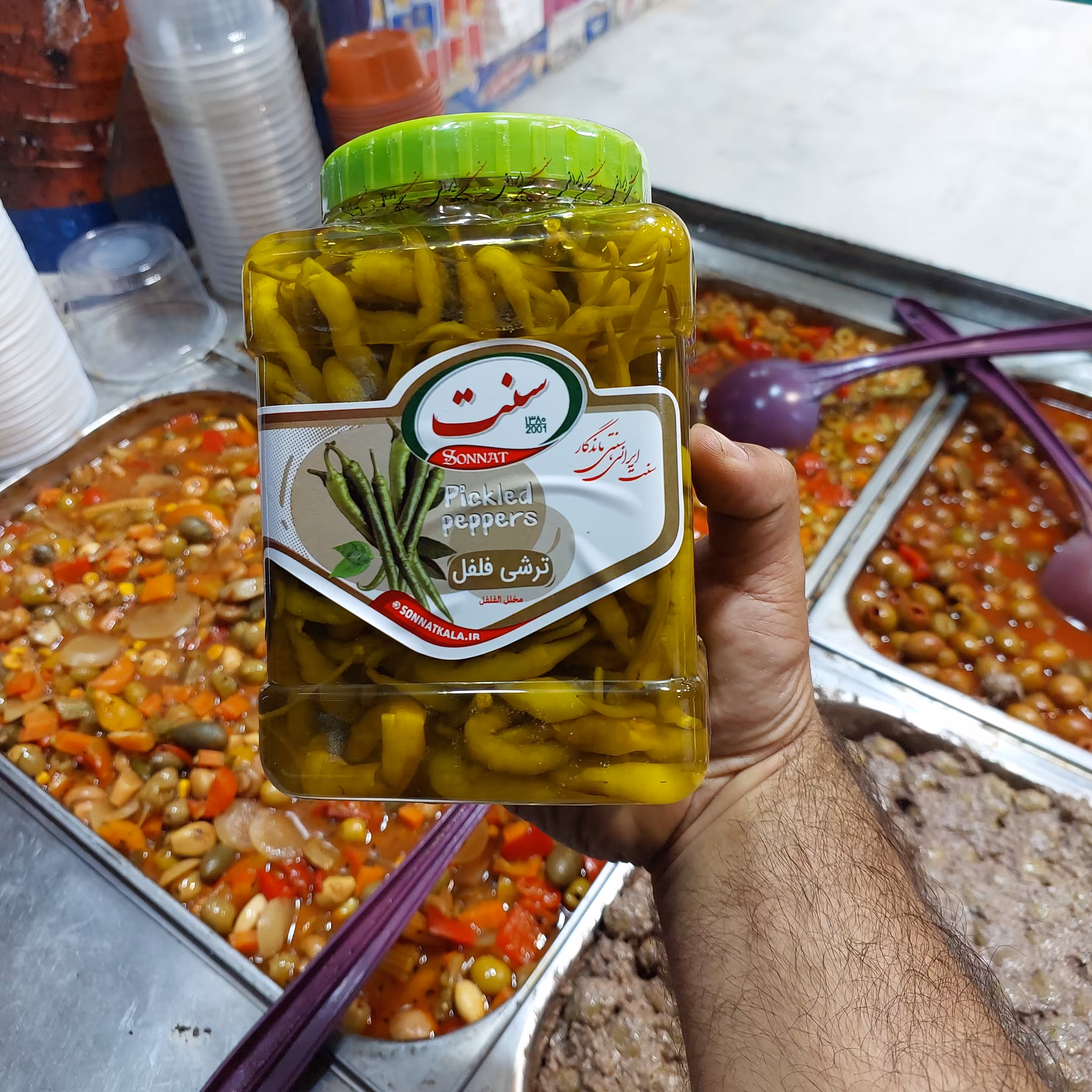 ترشی فلفل سبز 1200 سنت