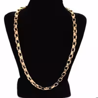 زنجیر استیل دیپلمات مردانه استیل درشت نقره ای و طلایی موجود 