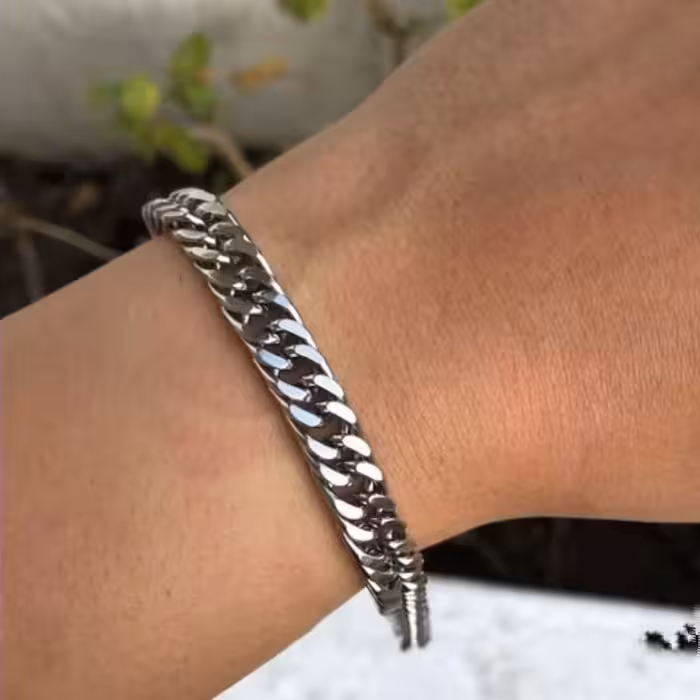 دستبند زیبای کارتیر استیل ورنگ ثابت فروشگاه آیسان 