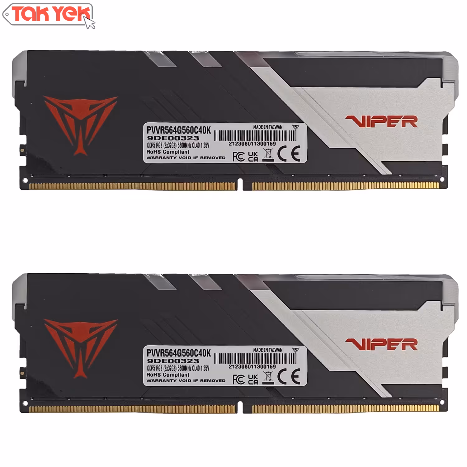 رم کامپیوتر PATRIOT 64GB (2x32GB) VIPER VENOM RGB D5 5600