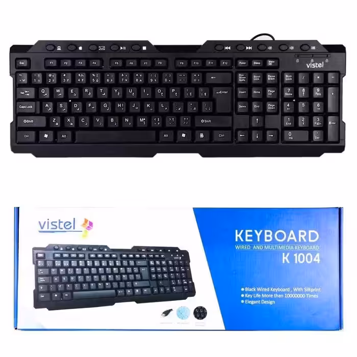 کیبورد ویستل مدل K1004 با حروف فارسی