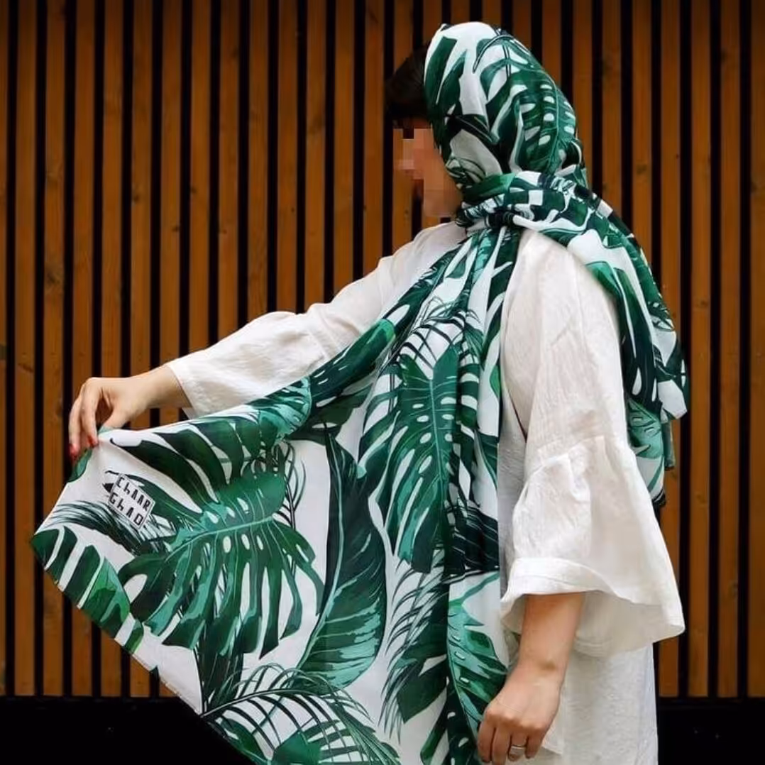 شال طرح برگ هاوایی