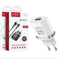 شارژر دیواری هوکو مدل C12Q به همراه کابل تبدیل USB-C