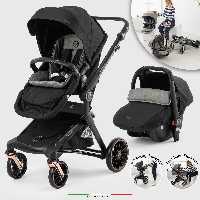 کالسکه کریر elele مدل الرود 3 رزگلد مشکی کریکات شو جدید با گرم کن پای کالسکه کریر  elele  Allroad  black ROSE