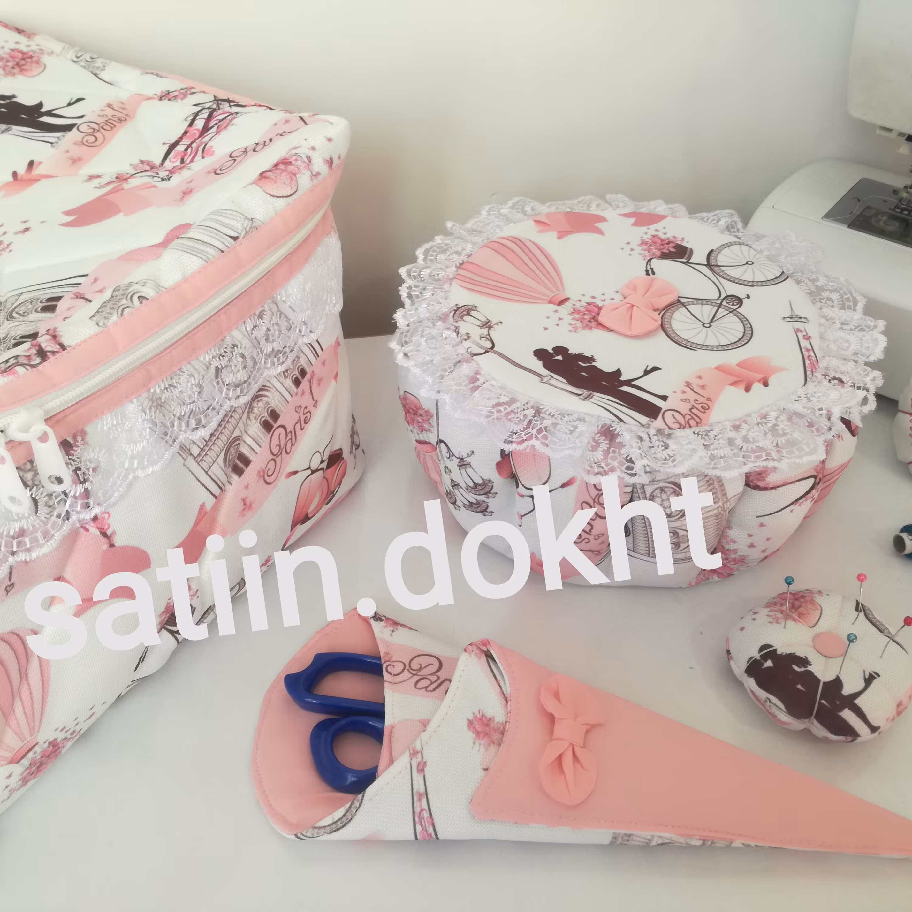 کاور چرخ خیاطی و باکس خیاطی کاور میز اتو قیچی  جاسوزنی 