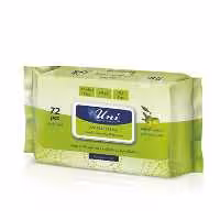 دستمال مرطوب آنتی باکتریال یونی لِد حاوی روغن زیتون بسته 72 عددی