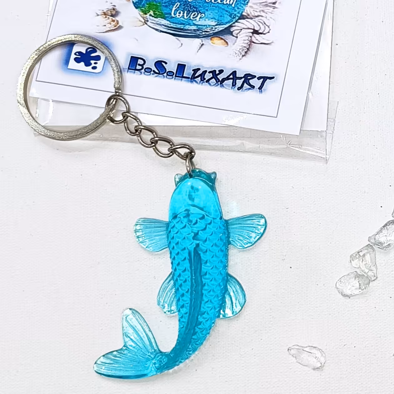 جاسوییچی طرح ماهی سه بعدی با رنگ دلخواه شما و ارسال رایگان برای سفارش حداقل 4 عدد