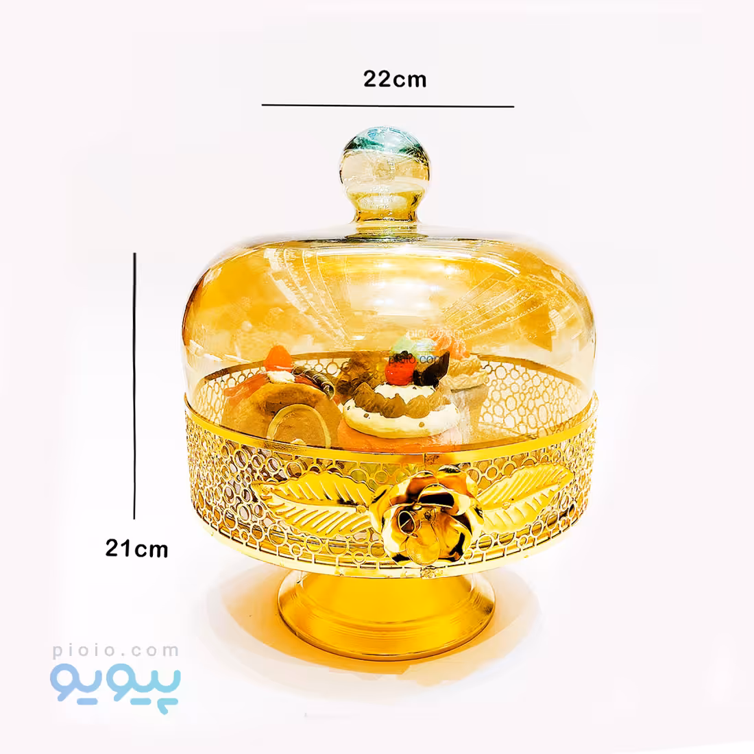 کاپ کیک پایه دار طلایی کد 3378