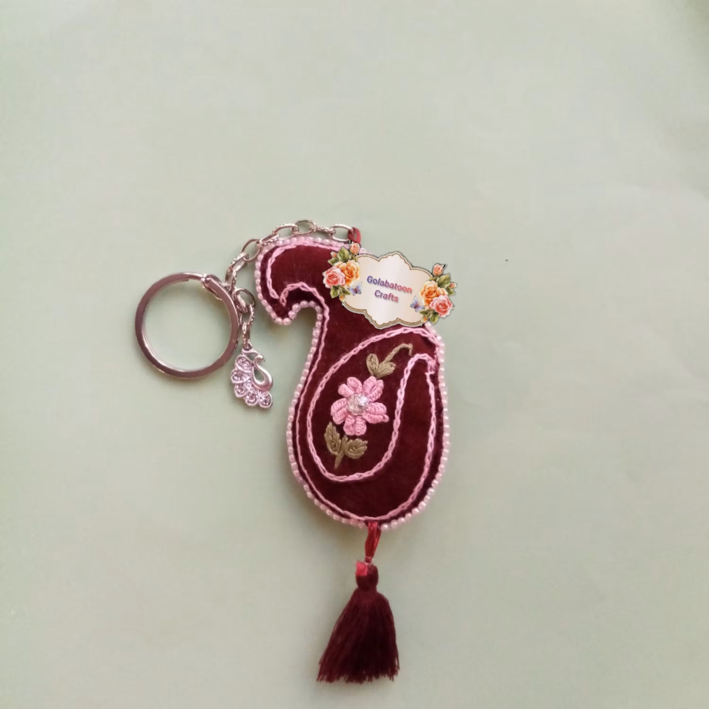 جاکلیدی پارچه ای گلدوزی 