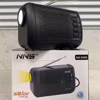 اسپیکر همراه شارژ باپنل خورشیدی دارای چراغ قوه قوی مناسب کوه ومسافرت دارای رادیو موج اف ام 