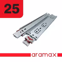 ریل ساچمه ای  سه تیکه 25 سانتی متری بسته 2 عددی (آلمینیومی درجه 1) مدل aramax 