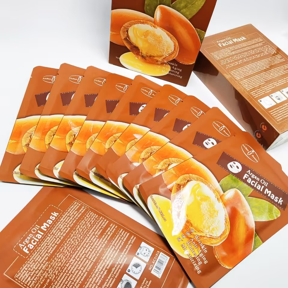ماسک صورت ورقه ای ضدچروک وضدپیری روغن آرگان