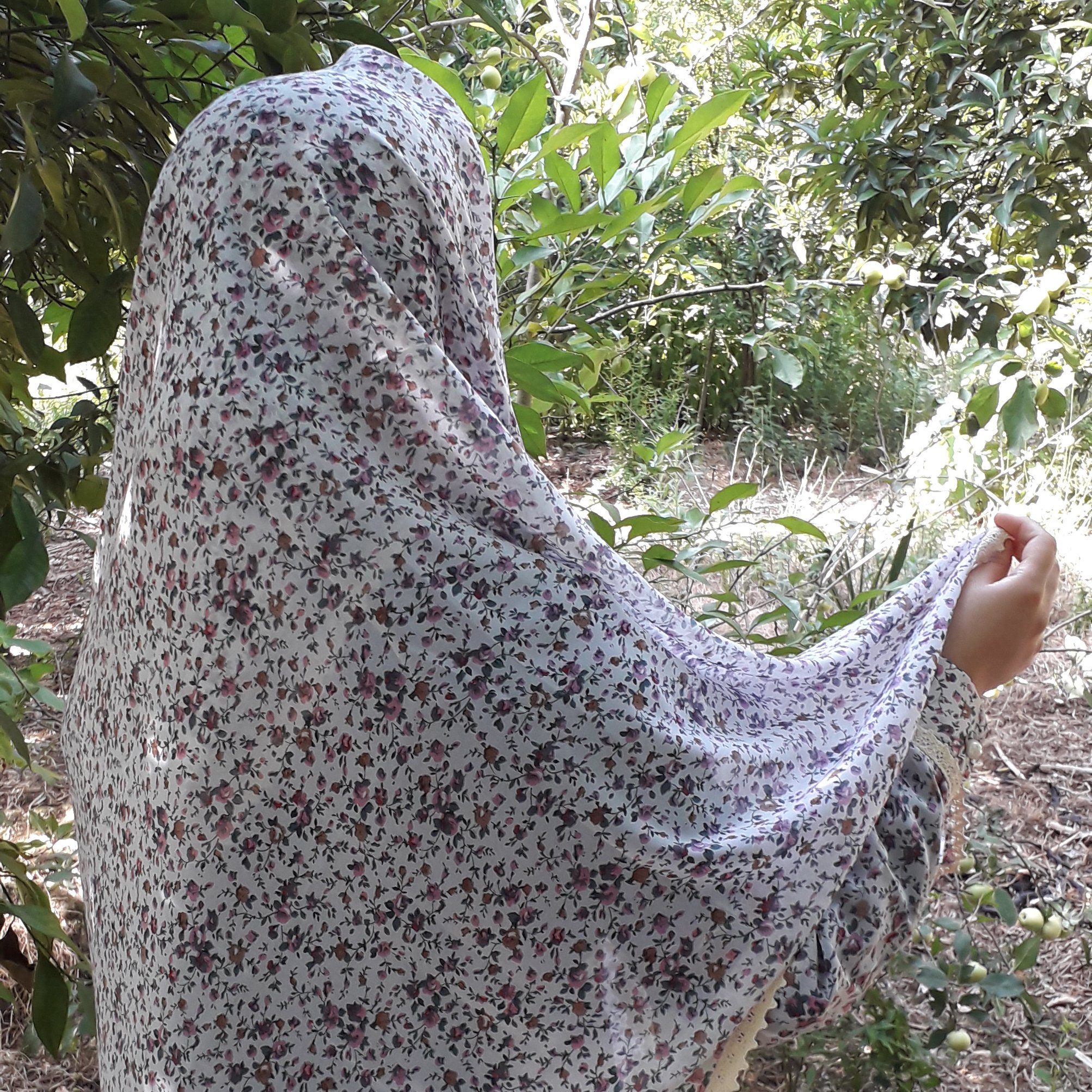 ست روسری و آستینک طرح نیکا