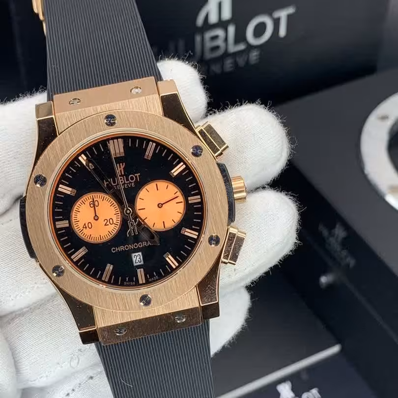 ساعت مردانه و پسرانه هابلوت درجه یک با گارانتی یکساله و موتور اصلی ژاپن Hublot