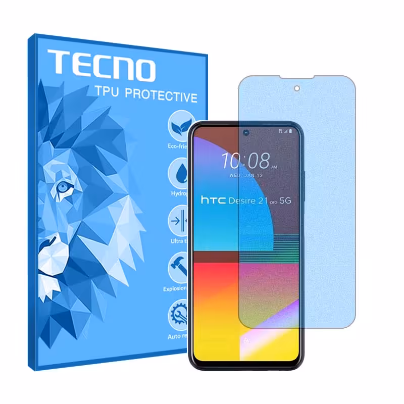 گلس اچ تی سی Desire 21 Pro 5G مدل هیدروژلی مات آنتی بلو برند تکنو کد S