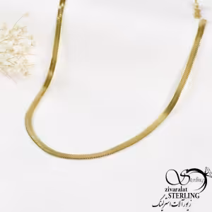 زنجیر ماری طلایی استیل سایز متوسط کد 6791