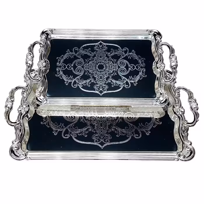 سینی وینکس 2 سایز ، استیل ضد زنگ ، دسته استیل ، مدل W547