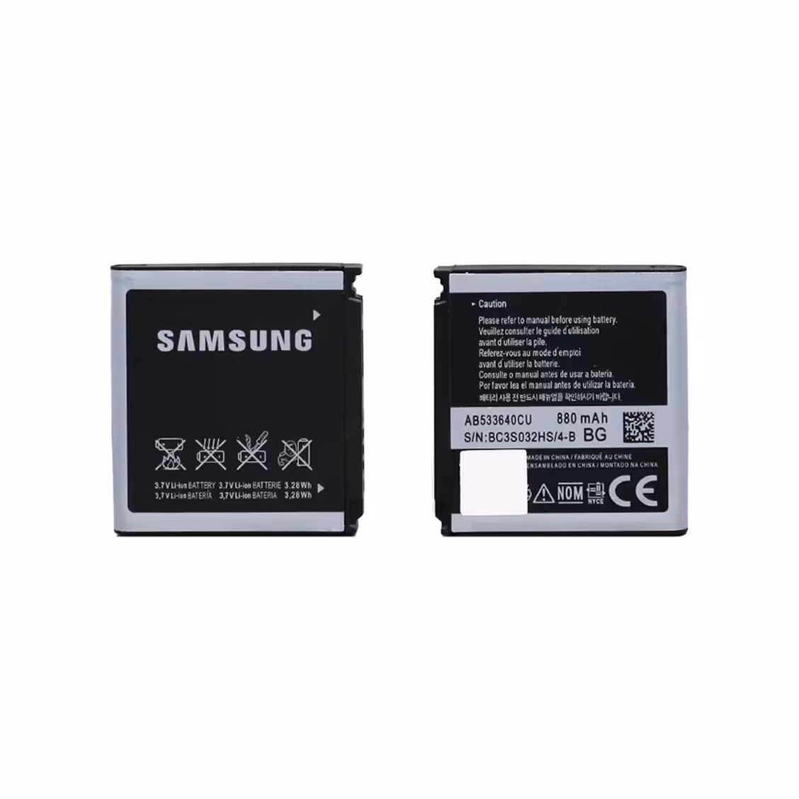 باتری موبایل Samsungمدل S 3600 با ظرفیت 880mAh(گارانتی 12 ماهه مدیاپلاس)