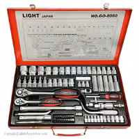 مجموعه 80 عددی آچار بکس لایت مدل GO-8080