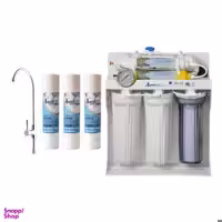 دستگاه تصفیه کننده آب آکوا پیورست مدل SM 9092 به همراه شیر تصفیه و فیلتر تصفیه مجموعه 3 عددی