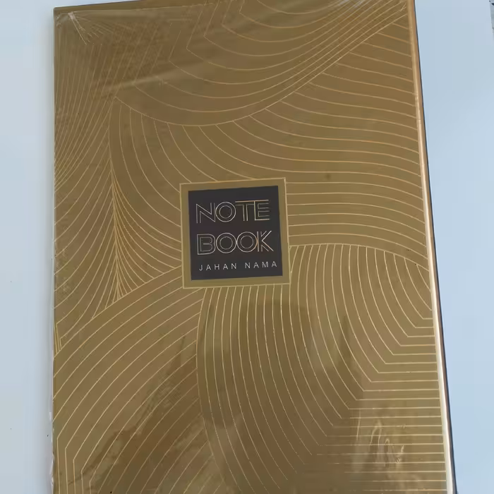 کلاسور جهان نما طلایی قفل فلزی