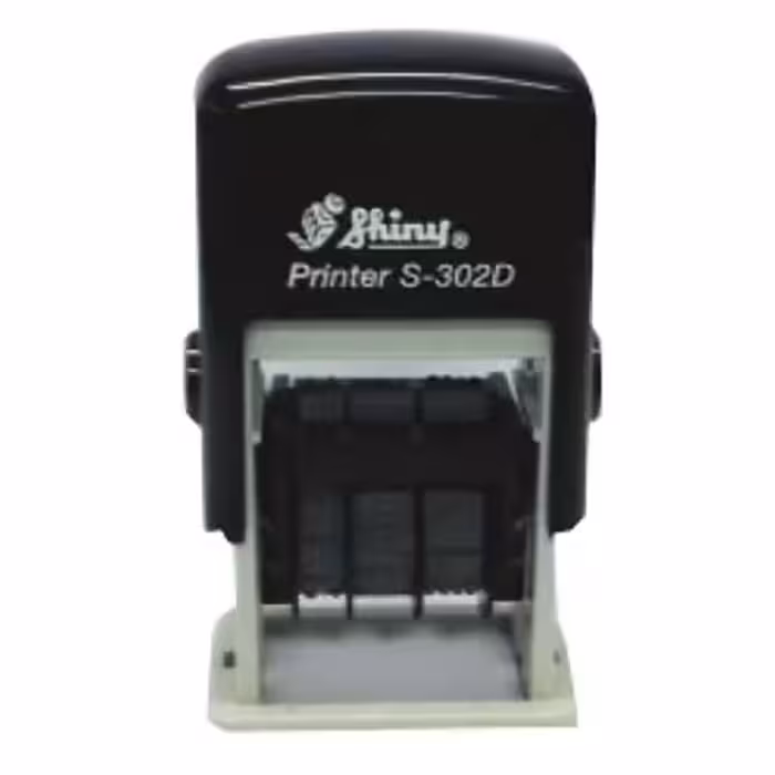 دستگاه مهر شاینی با دو جای مطلب مدل S-302-D تاریخ 3 میلیمتر