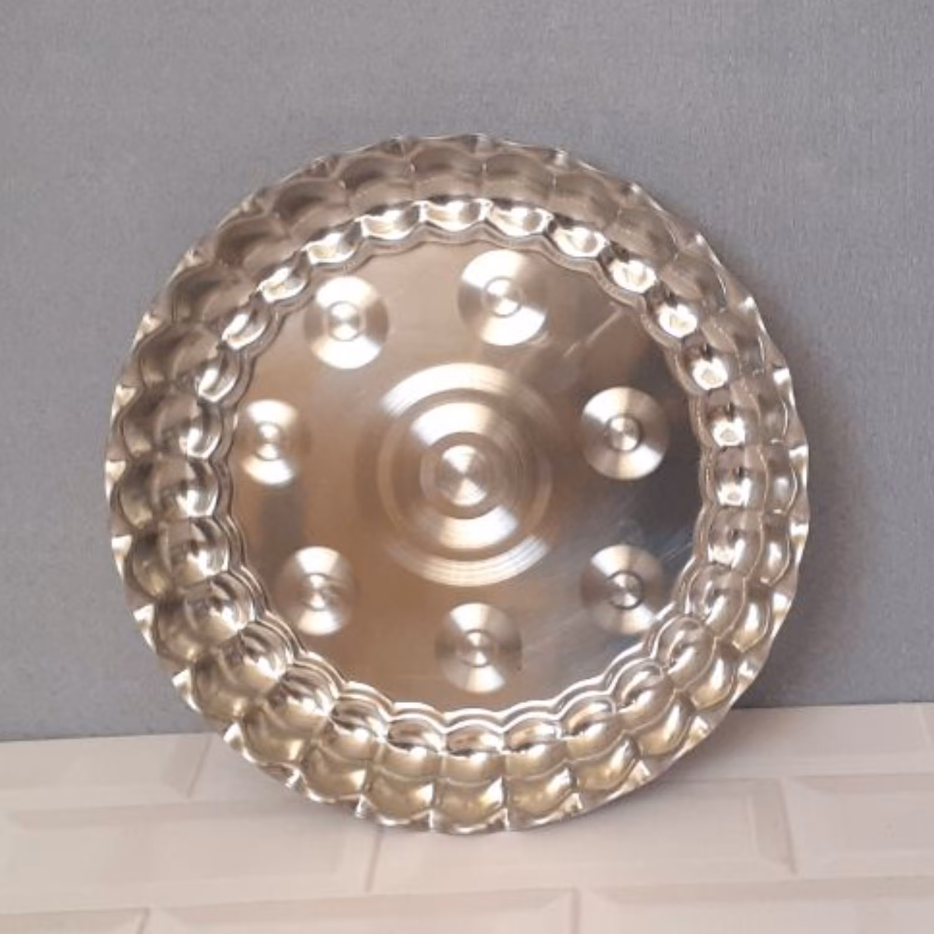 سینی استیل لبه کنگره سایز 30 جنس ضخیم با آبکاری کیفیت بالا سبک و مقاوم