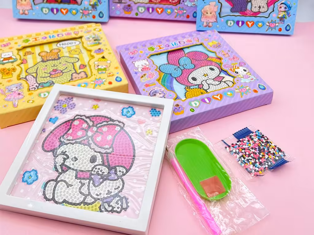 نقاشی الماسی طرح دار سایز متوسط