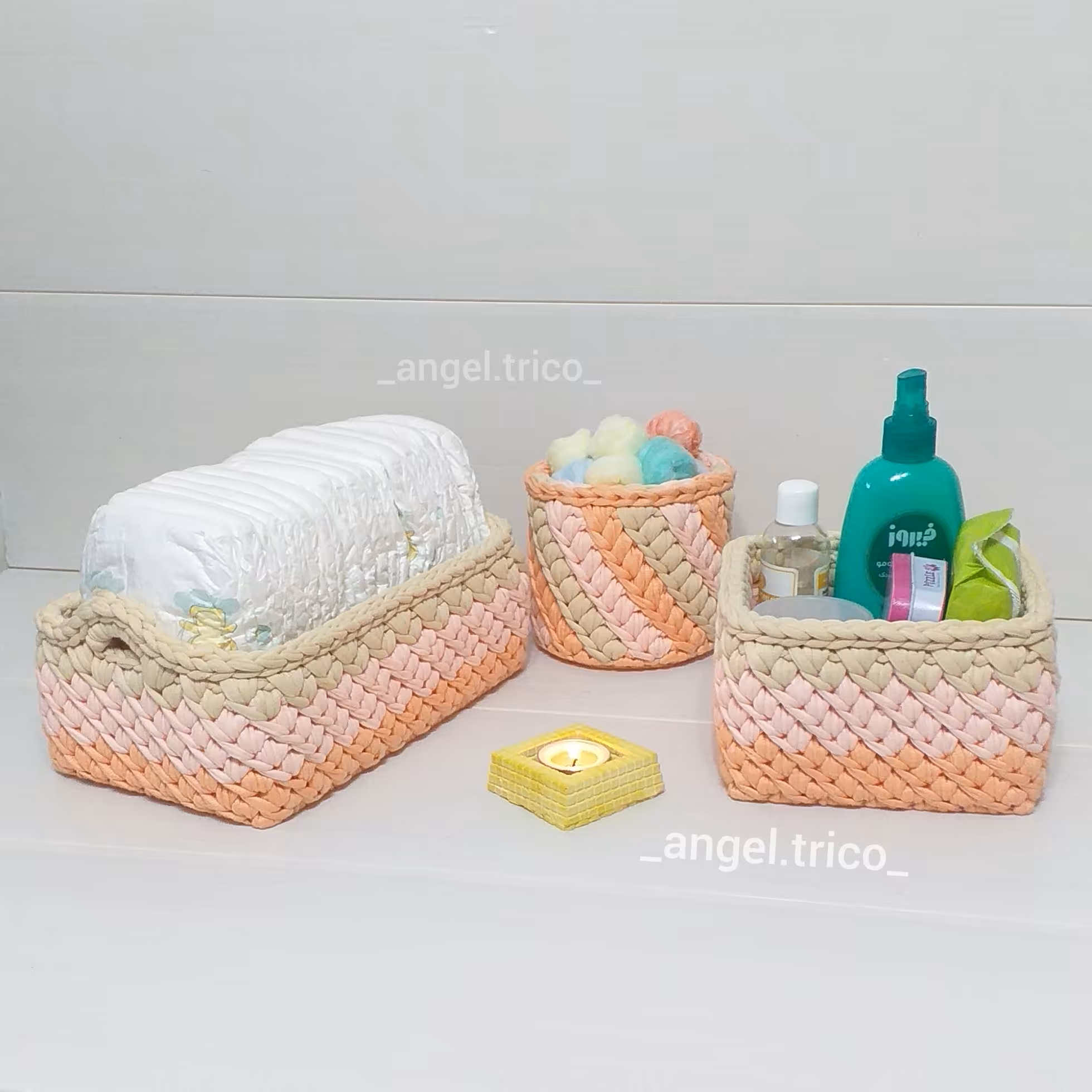 ست سه تیکه سبد تریکو برای سیسمونی 