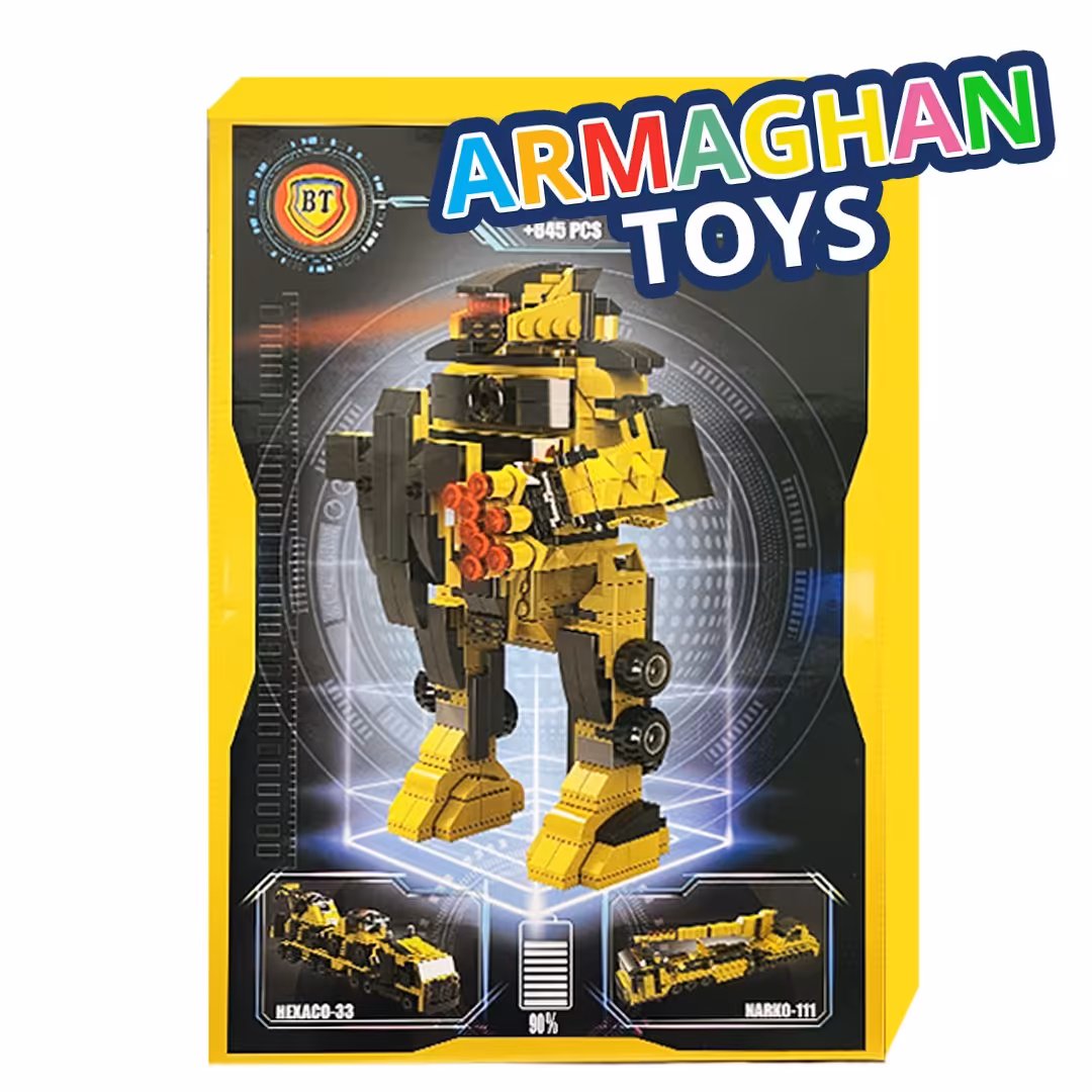 لگو ساختنی 3 مدل ربات و ماشین راهسازی 645 قطعه برند BT مناسب برای 6 الی 12 سال