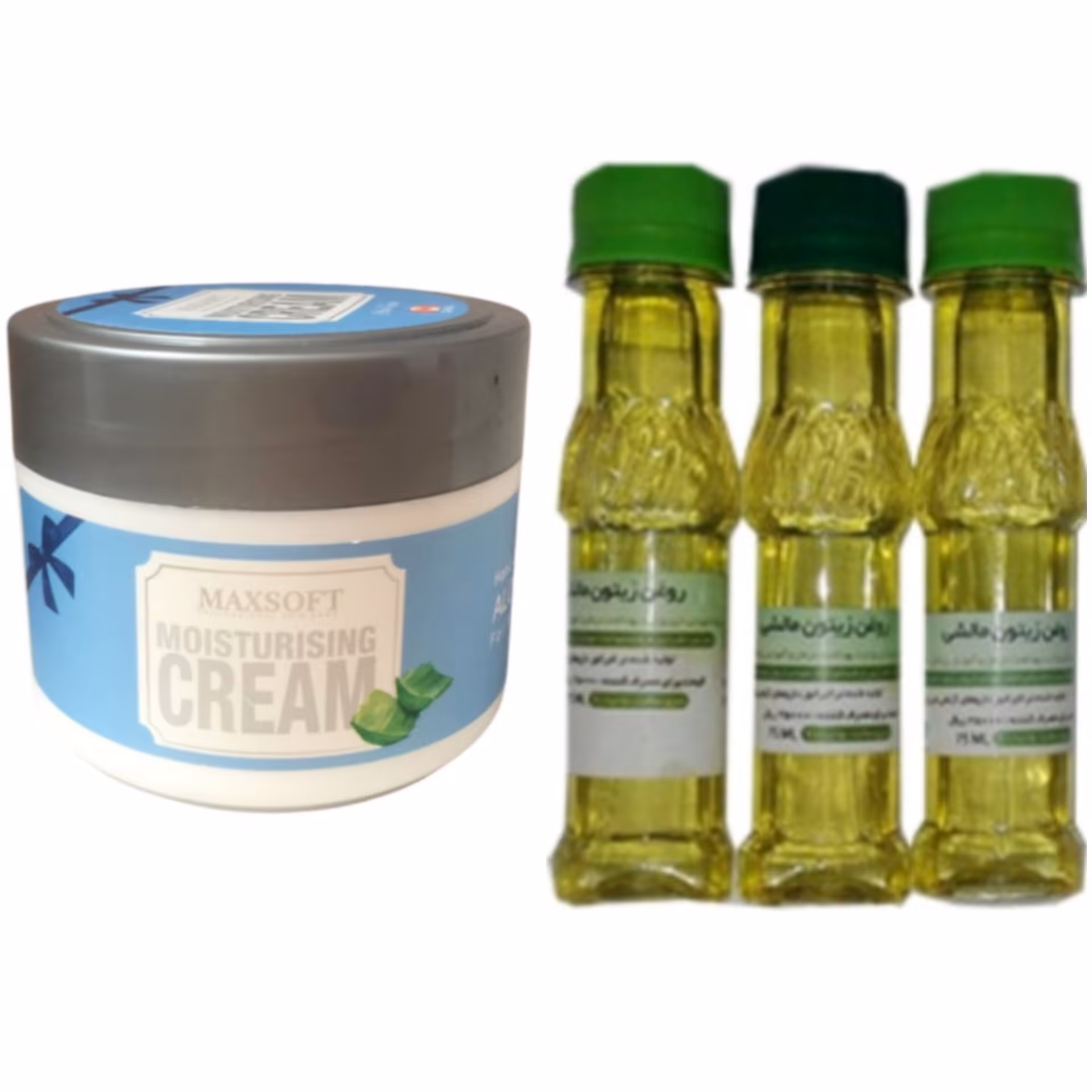 کرم‌نرم کننده مکس سافت آلوئه ورا هدیه دار+ دوتا روغن زیتون