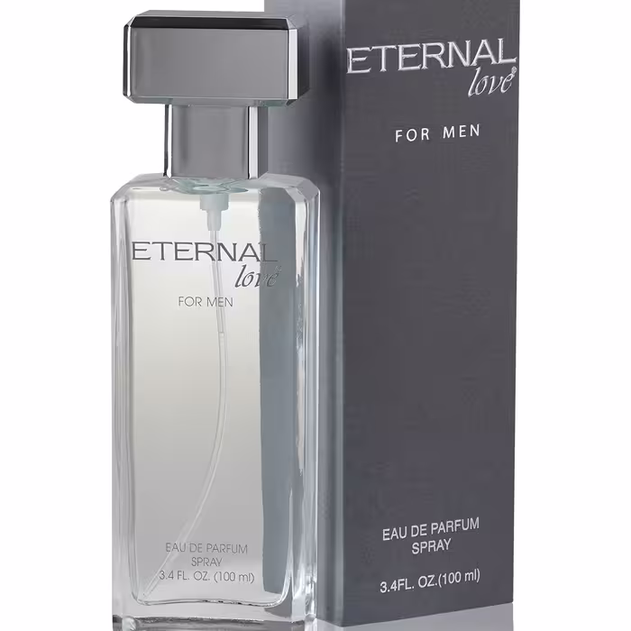 ادکلن اترنال مردانه eternal love حجم 100 میل اترنال خاکستری