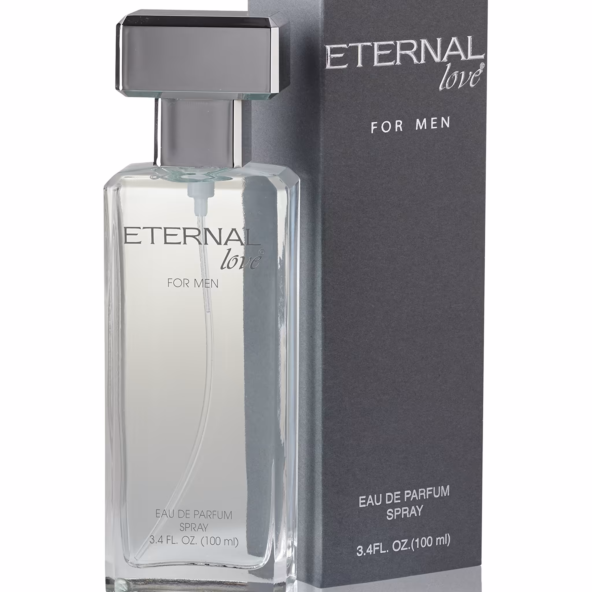 ادکلن اترنال مردانه eternal love حجم 100 میل اترنال خاکستری
