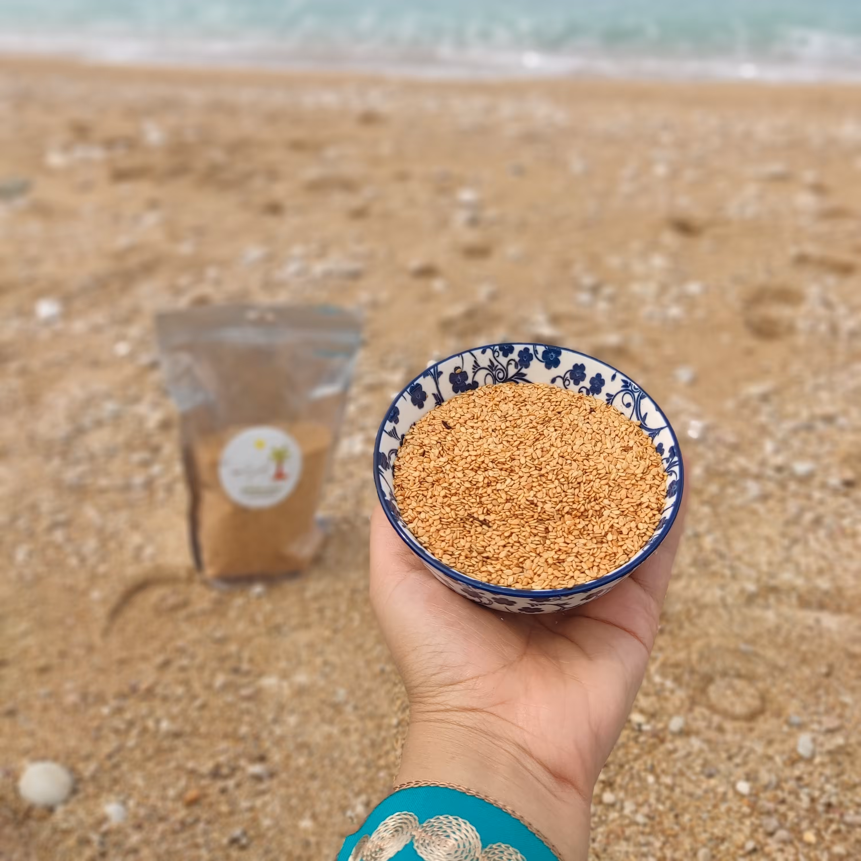 کنجد تنوری درجه یک نیم کیلویی