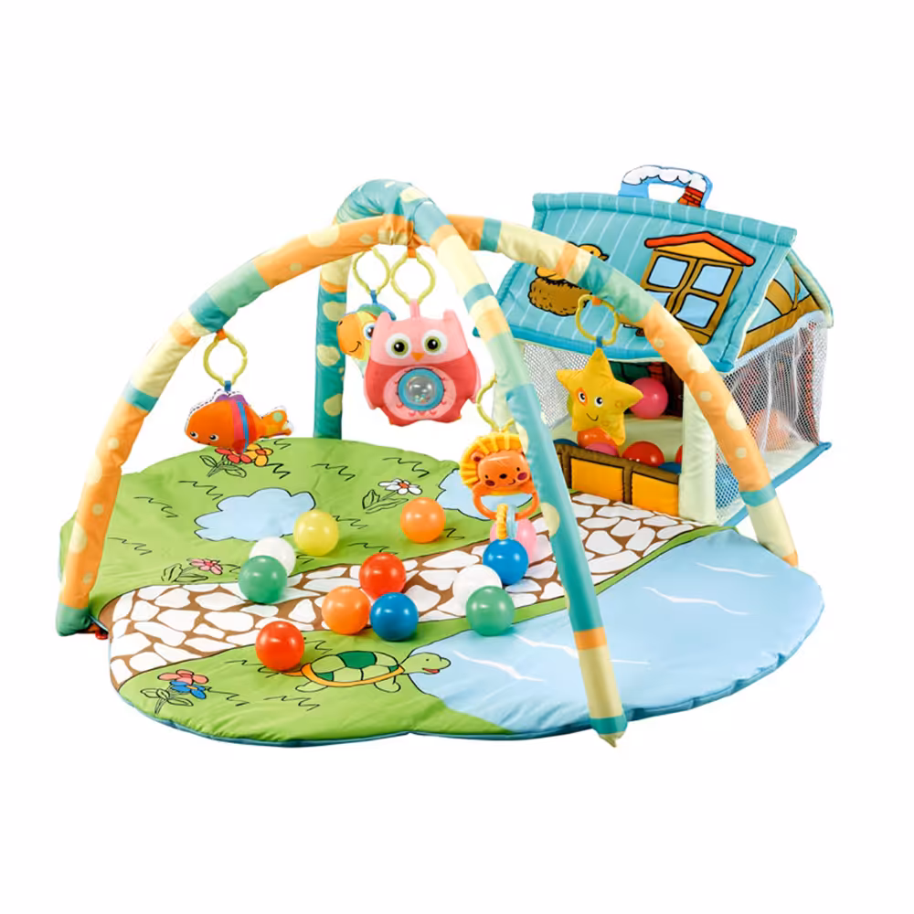 پلی جیم و چادر بازی کودک طرح لاک پشت happy space