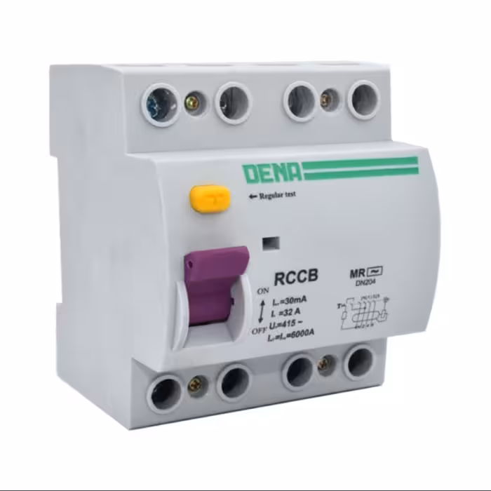 فیوز محافظ جان چهار پل 50 آمپر  دناالکتریک ایرانیان مدل RCCB50-4P-MR