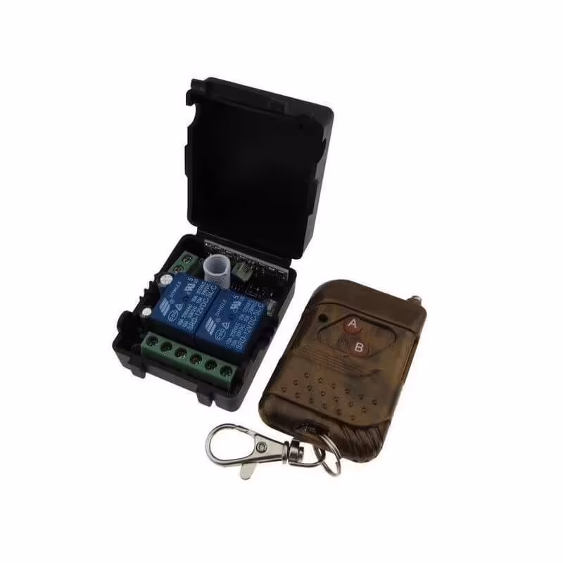 فرستنده گیرنده 2 کاناله 433MHZ رادیویی با ریموت جعبه دار | amazonchi