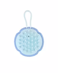 براش سر شور و ماساژور کف سر سیلیکونی مدل گل آبی