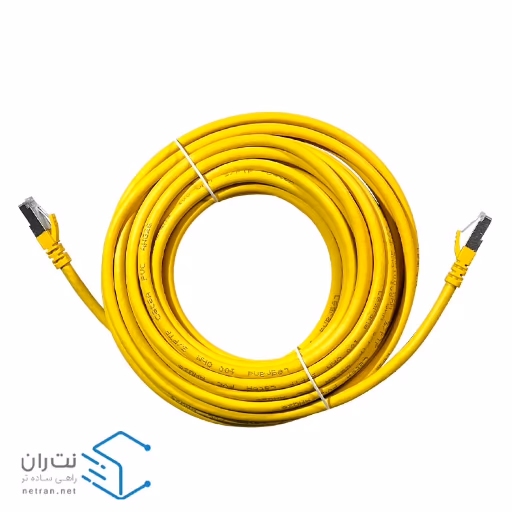 قیمت و خرید پچ کورد شبکه لگراند Cat6a SFTP روکش LSZH زرد 10 متری | نت‌ ران