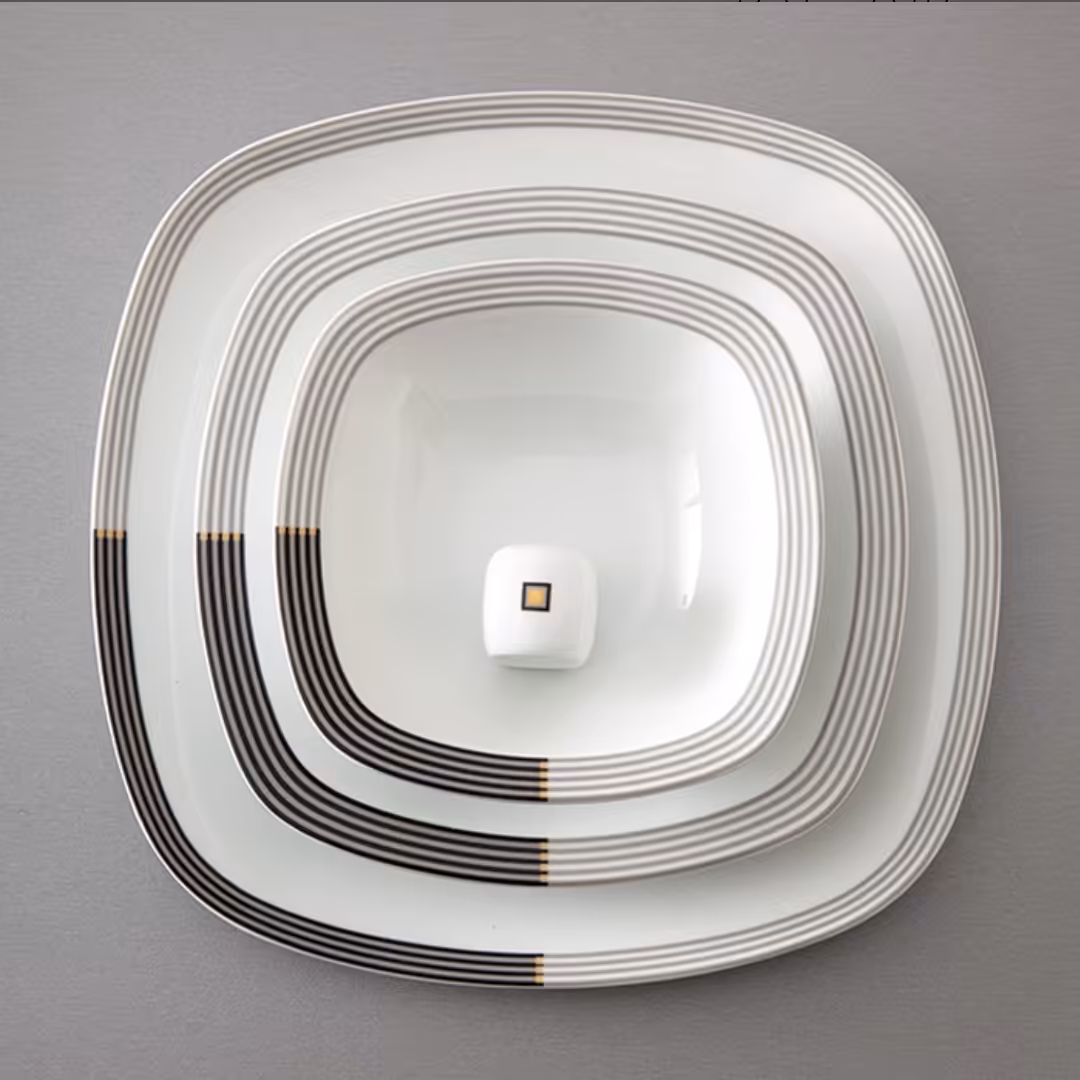 سرویس چینی زرین غذاخوری 27 پارچه 6 نفره طرح وگاس اوریت (درجه یک) ارسال بصورت پس کرایه