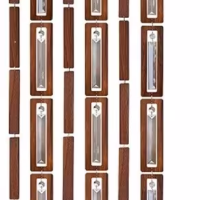 پرده آویز ترکیبی چوب و کریستال مدل آریا عرض30 ارتفاع 250 سانتیمتر(قهوه ای)