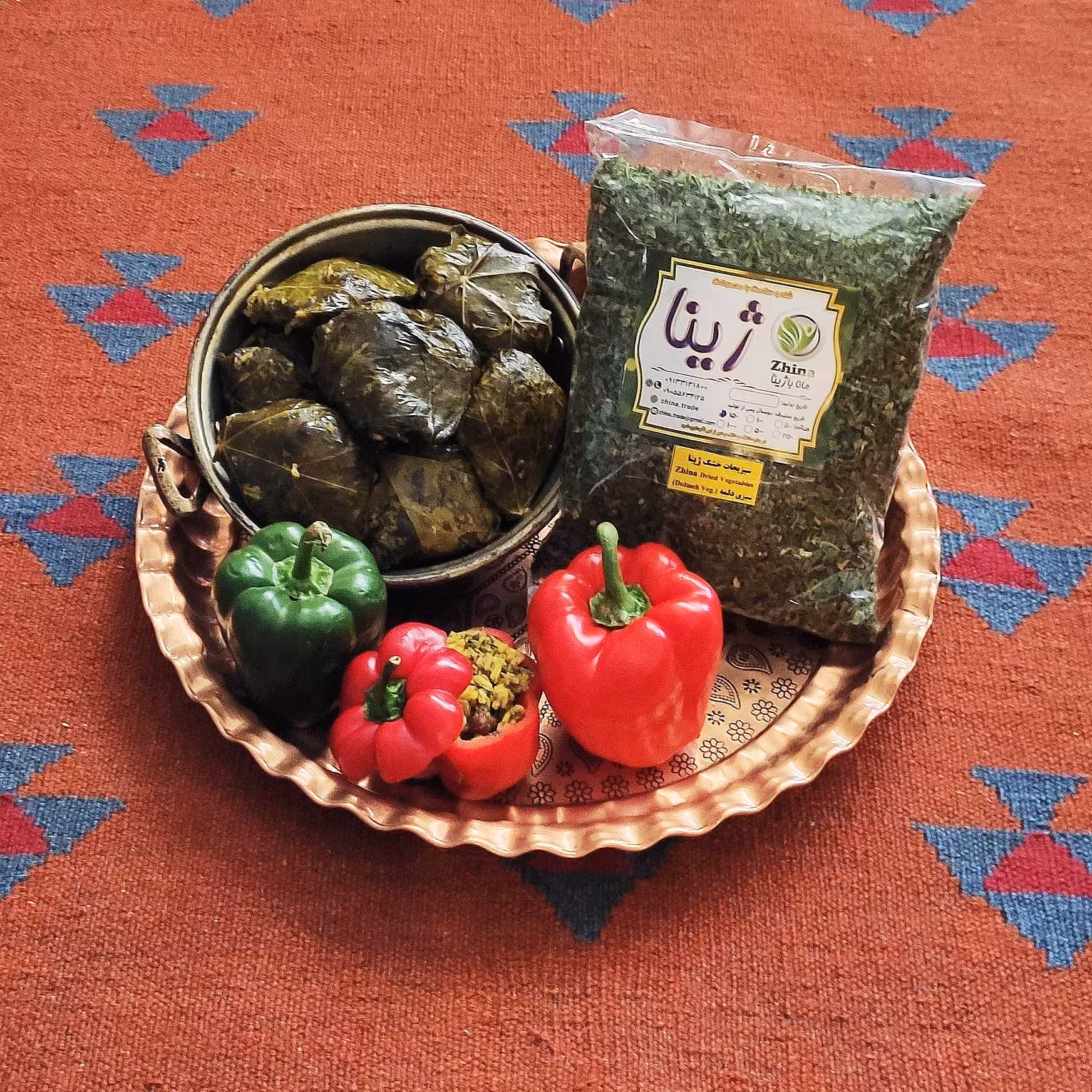 سبزی دلمه خشک ژینا درجه یک و اعلا 250 گرمی از کویر خراسان