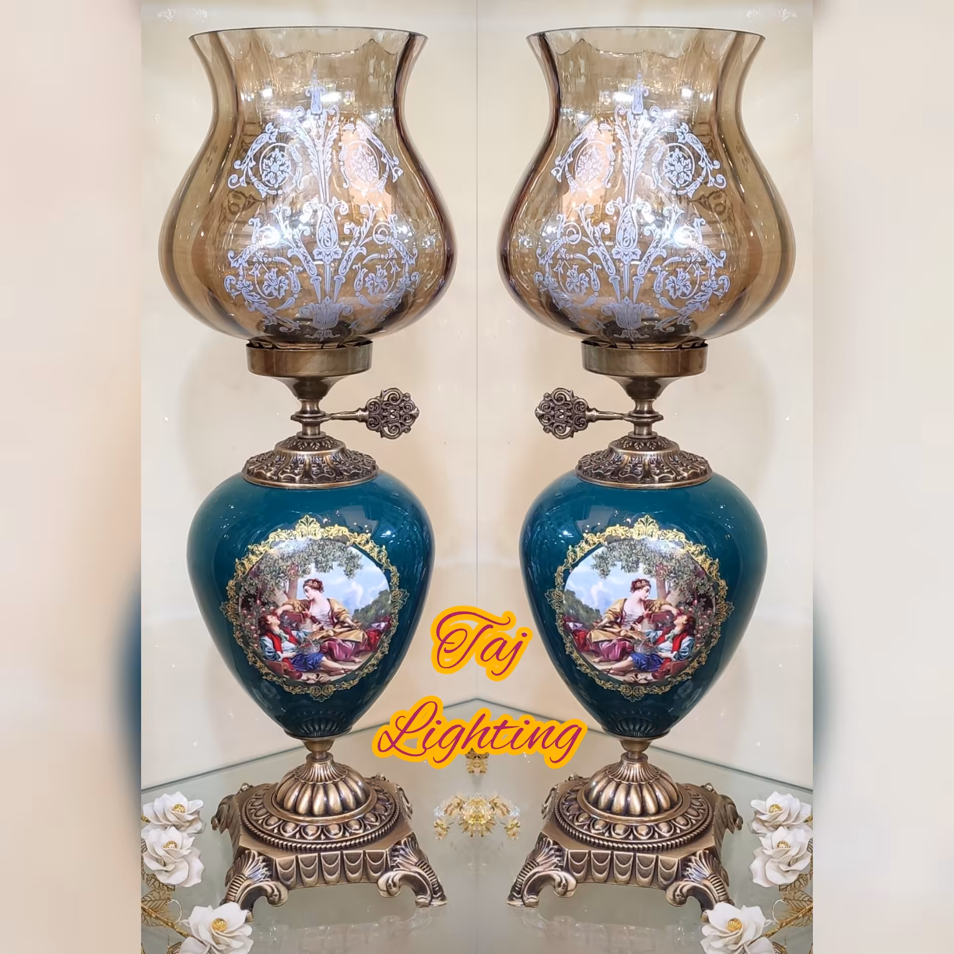 چراغ رومیزی طرح «لیلی و مجنون»