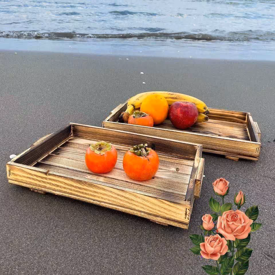 سینی چوبی جفتی (دوعدد)