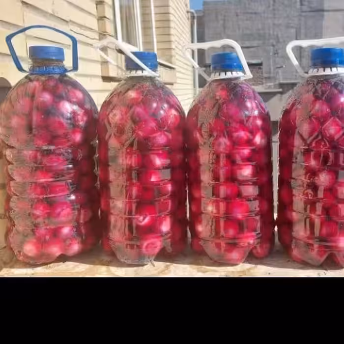 ترشی پیاز قرمز ریز با سرکه خانگی 