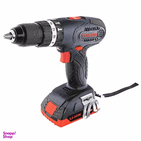 دریل شارژی چکشی پلاس توسن (Tosan) مدل 9018SCI باتری لیتیوم 18 ولت