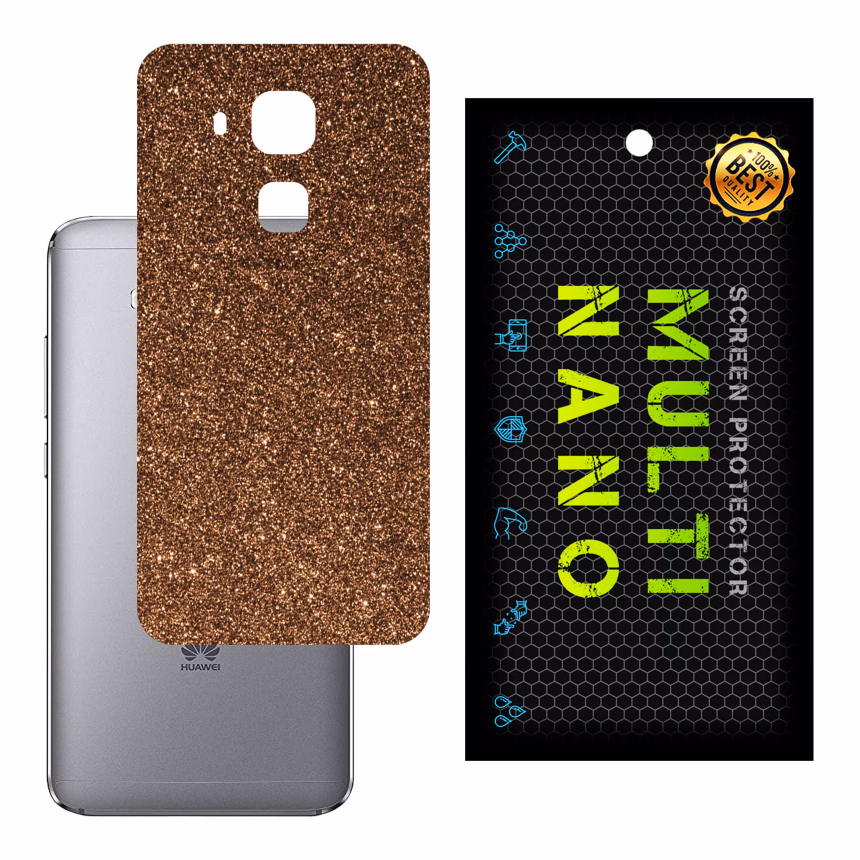 برچسب پوششی MultiNano مدل X-G1F-Bronze برای پشت موبایل هوآوی Nova Plus